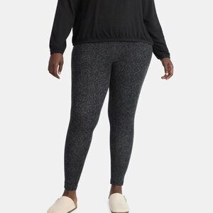 Leggings 2X Black Paisley High Waist Stretch Pants Plus Size Pull On (20W-22W)